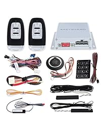 EASYGUARD EC002   Sistema de alarma para coche con llave inteligente RFID PKE y botón de arranque y botón de entrada de contraseña táctil