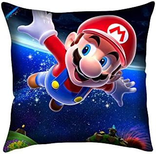 Super Mario Galaxy 2 Custom Throw Pillow Cases 18x18 Inch Square Two Sides Printed Pillow Covers