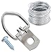 HangDone D Ring Picture Hangers 50-Pack Heavy Duty with Screws and 25 Feet Wire