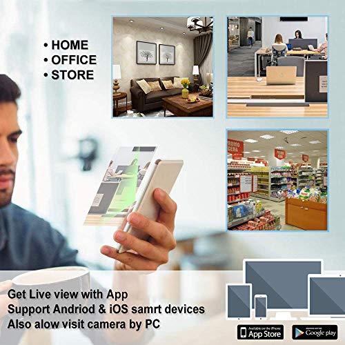 Spy Camera, 1080P Hidden Camera Clock WiFi Video Recorder 140Â° Wide Angle Lens Wireless IP Cameras for Indoor Home Security Monitoring Nanny Cam with Night Vision Motion Detection