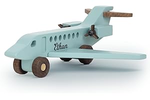 Wooden Toy Plane With Name Fighter Plane Toy Pretend Play Toddlers Sensory Activity Toys Wooden Nursery Airplane Christmas Gi