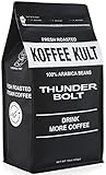 Koffee Kult THUNDER BOLT WHOLE BEAN COFFEE with French Roast Colombian Coffee Artisan Roast - 16oz