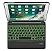 iPad Keyboard Case for The 2018 iPad (6th Gen), 2017 iPad (5th Gen), iPad Pro 9.7, iPad Air 1 - Auto Sleep/Wake - Detachable & Quiet - 7 Color Backlit - Wireless/Bluetooth - iPad Case with Keyboard