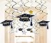 30 Ct Graduation Hanging Swirl Decorations - Grad Star/Mortarboards/Diplomas Ceiling Foil Party Ornaments