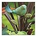 Ancient Graffiti Ceramic Teal Bird Plant Pick, 14