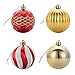 SANNO 30ct Christmas Balls, Delicate Painting & Glittering Shatterproof Christmas Ball Ornaments Decorative Hanging Christmas Ornaments Baubles Set for Xmas Tree