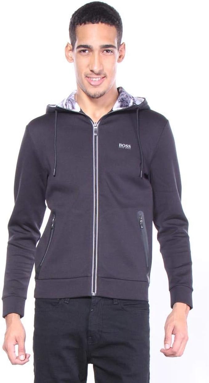 hugo boss saggy hoodie black