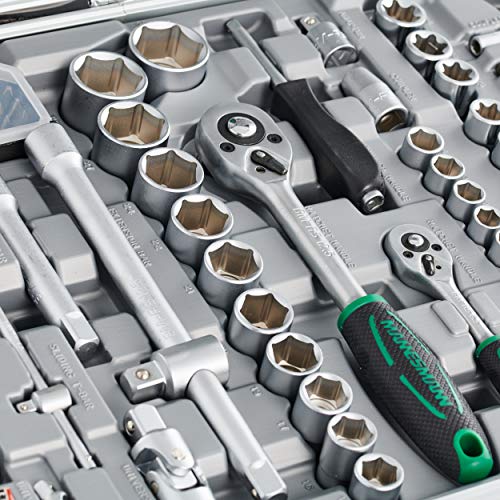 Mannesmann 232-tlg. Steckschlüsselsatz 1/4" + 1/2", M98450 – Bild 7