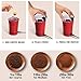Veken Coffee Grinder Electric Spice & Nut Grinder with Stainless Steel Blade, Detachable Power Cord Coffee Bean Grinder for Coffee Grounds, Grains, 12 Cups (Red)