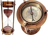 7" Nautical Brass Sand Timer Hourglass with