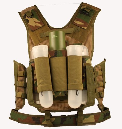 Ultimate Arms Gear Tactical Scenario Woodland Camo Paintball Airsoft Battle Gear Tank-Armor Pod Vest