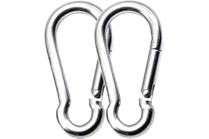 Carabiner Clip,Heavy Duty Stainless Steel Spring Snap Hook for Outdoor Living,Gym,Boating,Hammock