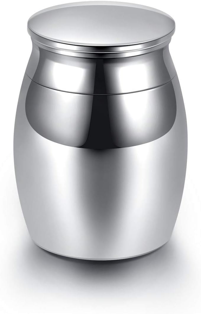 Jovivi Small Urns for Ashes Mum Pet,Silver Mini Memorial Cremation Urns Keepsake for Ashes