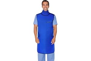 LVCHEN Lead Apron 0.5mmpb Xray with Thyroid Shield Collar Dental Lab Apron Lead Protection Lightweight Dentist x-ray Shield Adult