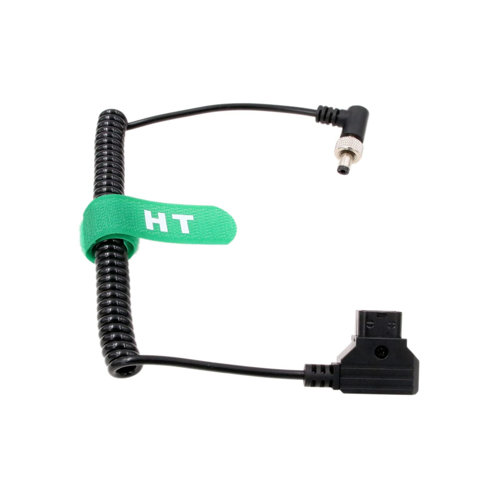 HangTon Connect V-mount D-tap to Locking DC Right Angle Coiled Power Cable for Decimator Design MD-CROSS DMON-QUAD