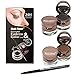 UCANBE 4 in 1 Black Brown Eyeliner Gel and Eyebrow Powder Makup Set Professional Water-proof Long Lasting Eye Liner Brow Kit with Double Ended Brush