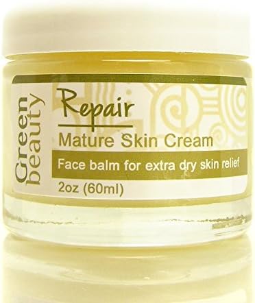 Mature Face Cream for extra dry skin. Use moisturizer as a makeup primer or to seal in moisture and give your face a healthy Green Beauty glow. Eco friendly & cruelty free. 2oz size.