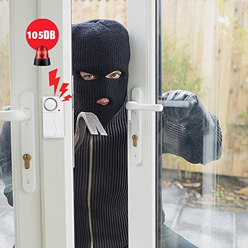 Wsdcam Wireless Door Alarm with Remote 2 Pack, Battery Included, 105 dB