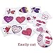 Omgouue 144 Colorful Valentine's Day Heart Tattoo Party Favors - Temporary TATTOOS/12 Sheets/Teacher's Prizes Party Supplies