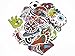 ZXUY 100PCS Random Music Film Vinyl Skateboard Guitar Travel Case Sticker lot Pack Decal