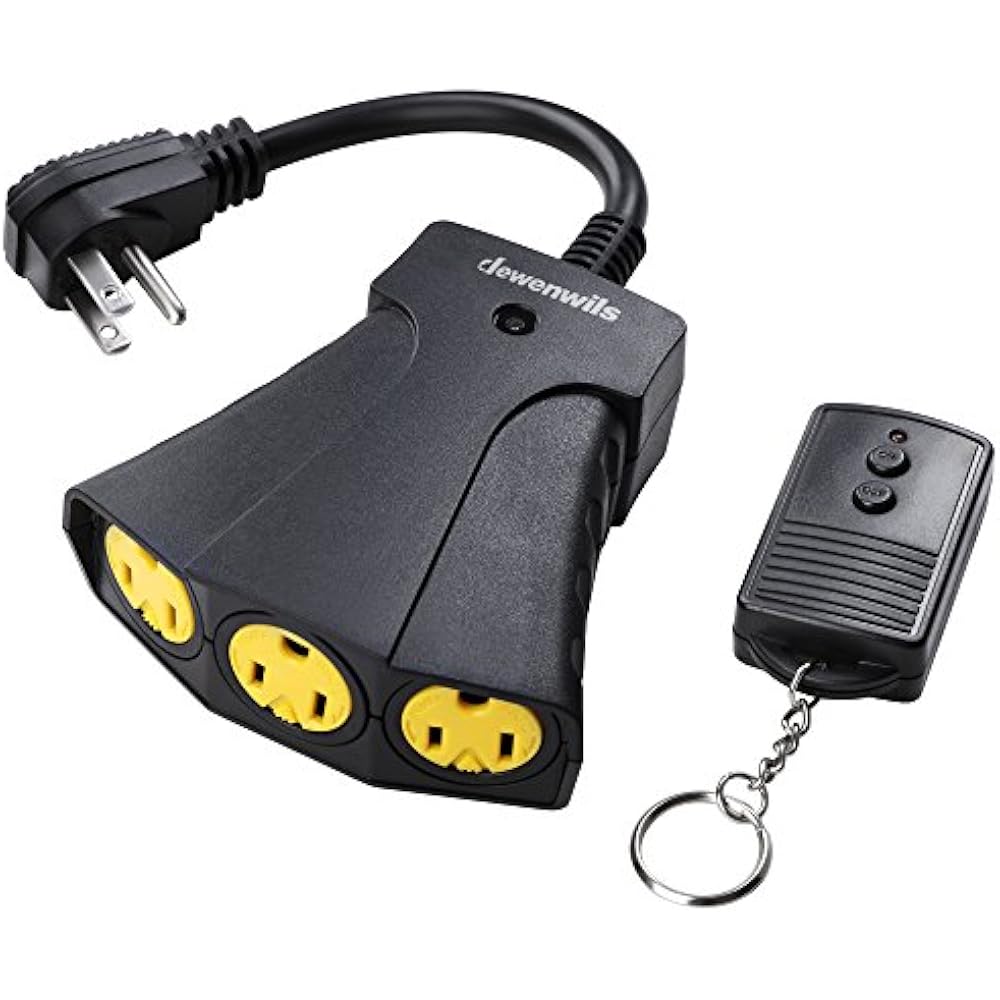 Outdoor Wireless Remote Control Outlet Kit, Weatherproof Electrical