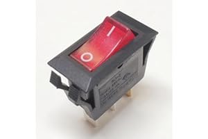 1PC Ship Type Switch RL1-5 Red Become Warped Plate with a Light Switch Three feet on - Off 16A T125/55