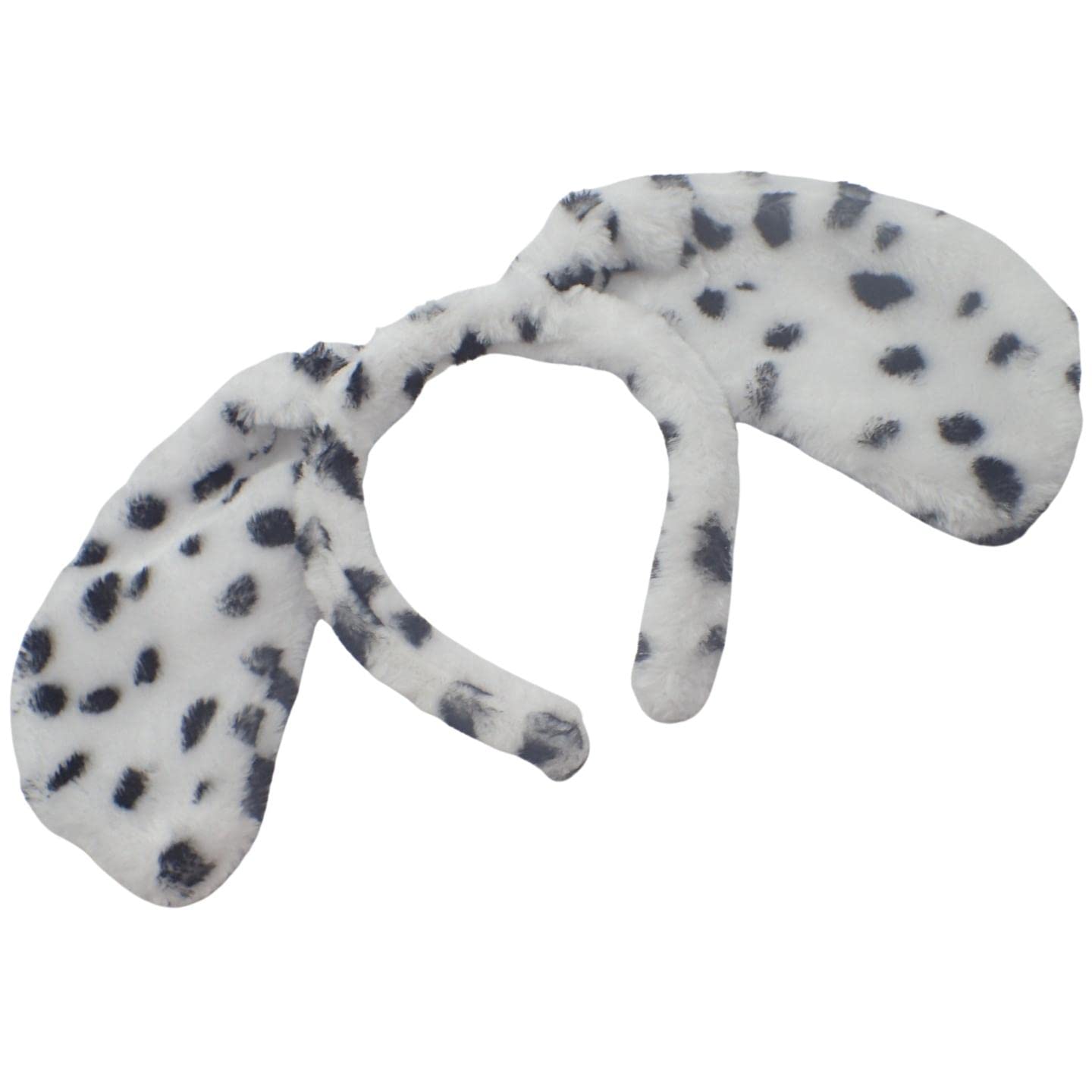 Topkids Accessories Dog Headband Dog Ears Puppy Ears Floppy Dog Ears Floppy Dog Headband Animal Headbands World Book Day Fancy Dress Costume Headbands For Kids Adults (Black & White Dalmatian)