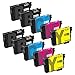 E-jet Remanufactured for epson 220 220XL Ink Cartridge, High Capacity, 10 Multipack for Epson WorkForce WF-2760 WF-2750 WF-2630 WF-2650 WF-2660 XP-420 XP-424 Printers