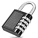Combination Lock INLIFE 4 Digit Padlock Safe Protection for Suitcase Travel Bag Backpack Filing Cabinets Toolbox (Black)
