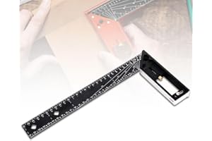 AIIONP 2024 New Multi-Angle Measuring Ruler-High Quality Professional Measuring Tool, Universal Combination Angle, 45/90 Degree Multifunctional Gauge Right Angle Ruler for Precise Measuring, Drawing (Black)