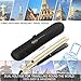Ceramic Tourmaline Flat Iron Nano-Silver Hair Straightener Touch Screen 300°F to 450°F 1 inch 3D Floating Plate for All Hair Type. Dual Voltage Curling Iron, Heat-resistant Pouch