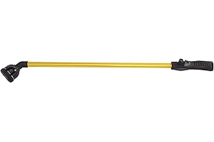 Dramm 13603 Rain Select Rain Wand with 9-Pattern Adjustable Spray Head & One Touch Thumb Control, 30-Inch Aluminum Watering Wand, Yellow
