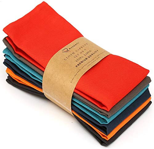 5 Ruvanti+Multi+Color+Napkins+Durable