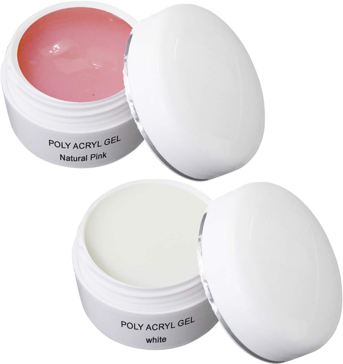 Poly Acryl Gel SET Natural Pink and Super White 2x 30ml in the crucible - Acrylgel