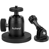Magnetic Camera Mount 360 Ball Head, 1/4" Stud | GoPro/DJI/Insta360