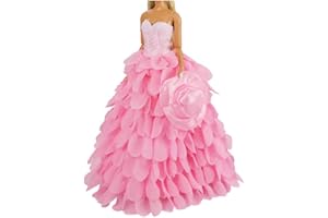 BARWA Princess Evening Party Clothes Wears Dress with Hat Outfit Set for 11.5 inch Doll