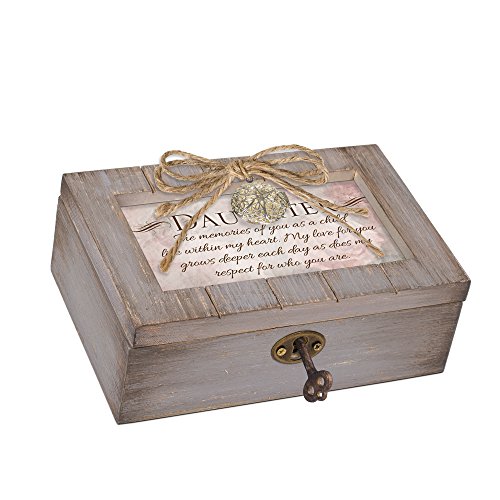 Cottage Garden Daughter Love Grew Deeper Grey Locket Petite Music Box Plays You are My Sunshine