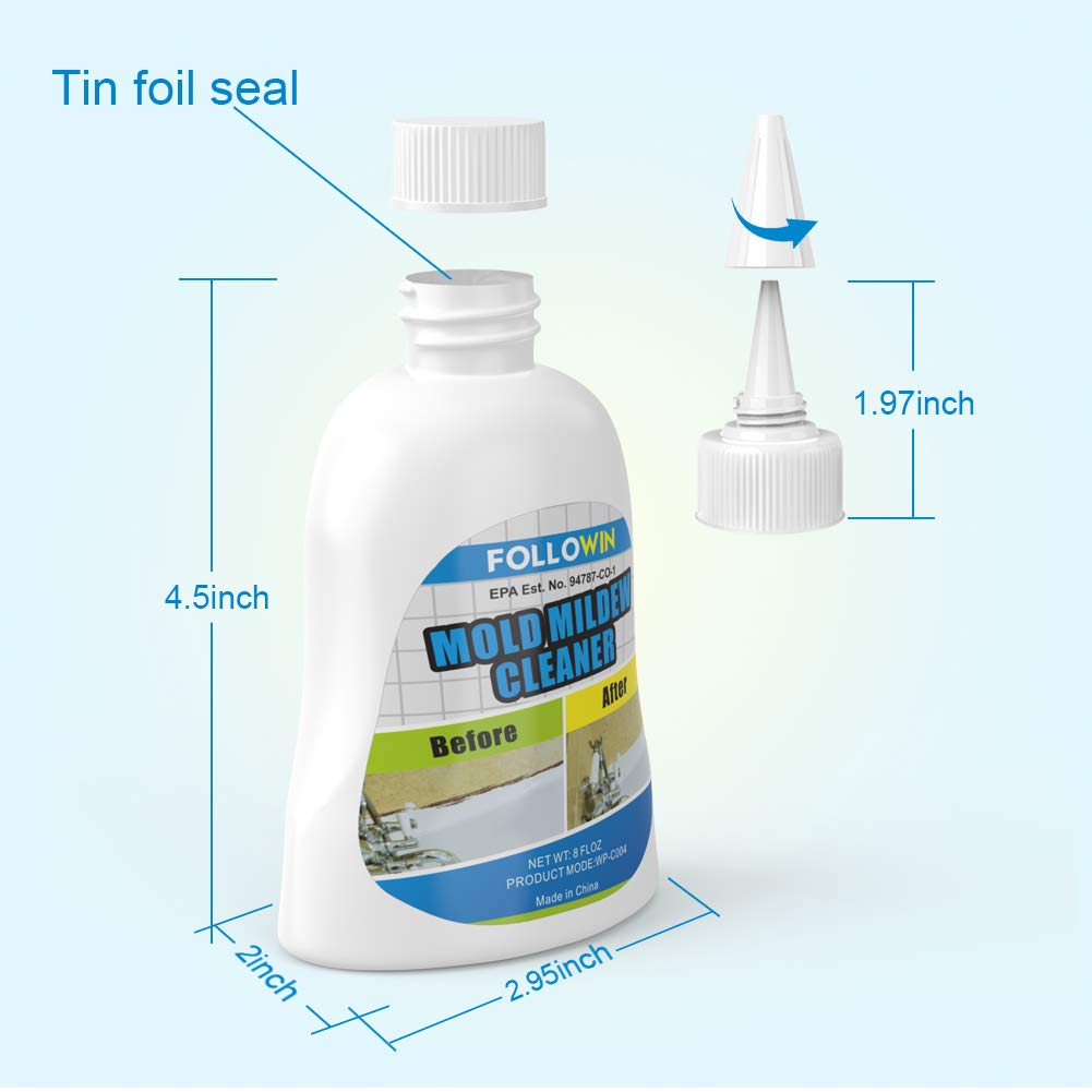 FOLLOWIN Mold and Mildew Stain Remover Gel Household Professional Instant Home Cleaner for Tiles