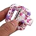 Top Plaza 4 PCs Silicone Nurse Fob Pocket Watch - Floral Square Jelly Clip on Brooch