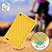 Fintie Silicone Case for All-New Amazon Fire 7 Tablet (7th Generation, 2017 Release) - [Honey Comb Upgraded Version] [Kids Friendly] Light Weight [Anti Slip] Shock Proof Protective Cover, Yellow