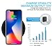 UGpine Wireless Charger Ultra Slim Qi Wireless Charging Pad Fast Charge for Samsung Galaxy Note 8 S8 S8 Plus S7 S7 Edge Note 5 S6 Edge Plus and Standard Charge for Apple iPhone X/8/8 Plus