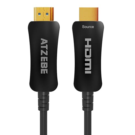 ATZEBE HDMI 2.0 Glasfaser Kabel -15m, HDMI 4k Kabel unterstützt 4K@60Hz, YUV4:4:4,3D, HDR, HDCP 2.2