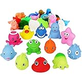 Fstop Labs 30 Pack Baby Bath Toy Fun Water for Kids, Party Favors, Gift, Birthdays, Baby Showers, Baby Bath Toys, Bath Time, Ocean Animals Water Fun Floating Bath Toys Random Styles