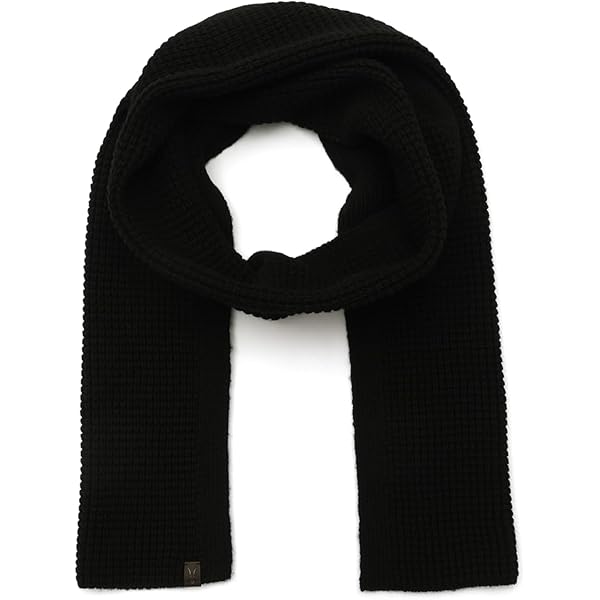 UGG Men's Waffle Scarf Black One Size at Amazon Men's Clothing store