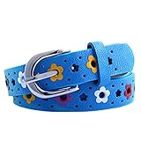 Weixinbuy Kids Girl's Hollow Flowers Faux Leather Waistband Adjustable Belt