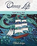 Ocean Life: Adult Coloring Book (Great New Christmas Gift Idea 2019 - 2020, Stress Relieving Creative Fun Drawings For Grownups & Teens to Reduce Anxiety & Relax) by Blush Design