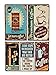 UNIQUELOVER Coffee Signs, Premium Coffee Time Vintage Retro Metal Tin Signs Kitchen Home Bar Decor 8 X 12 Inches, Small