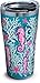 Tervis Seahorse & Starfish Pattern Stainless Steel Tumbler with Clear and Black Hammer Lid 20oz, Silver