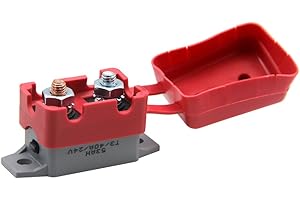 ZOOKOTO 12-24V 40 Amp ATV Resettable Circuit Breaker Fuse Holder with Plastic Cover 40A