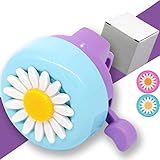 Kids Bike Boy's Bicycle Bells,Toddler Bike Parts,Kids Bike Horn Accessory Flowers(Blue)